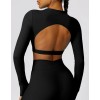  Жіночий фітнес костюм Leggings + Crop top model 55 (BLACK)